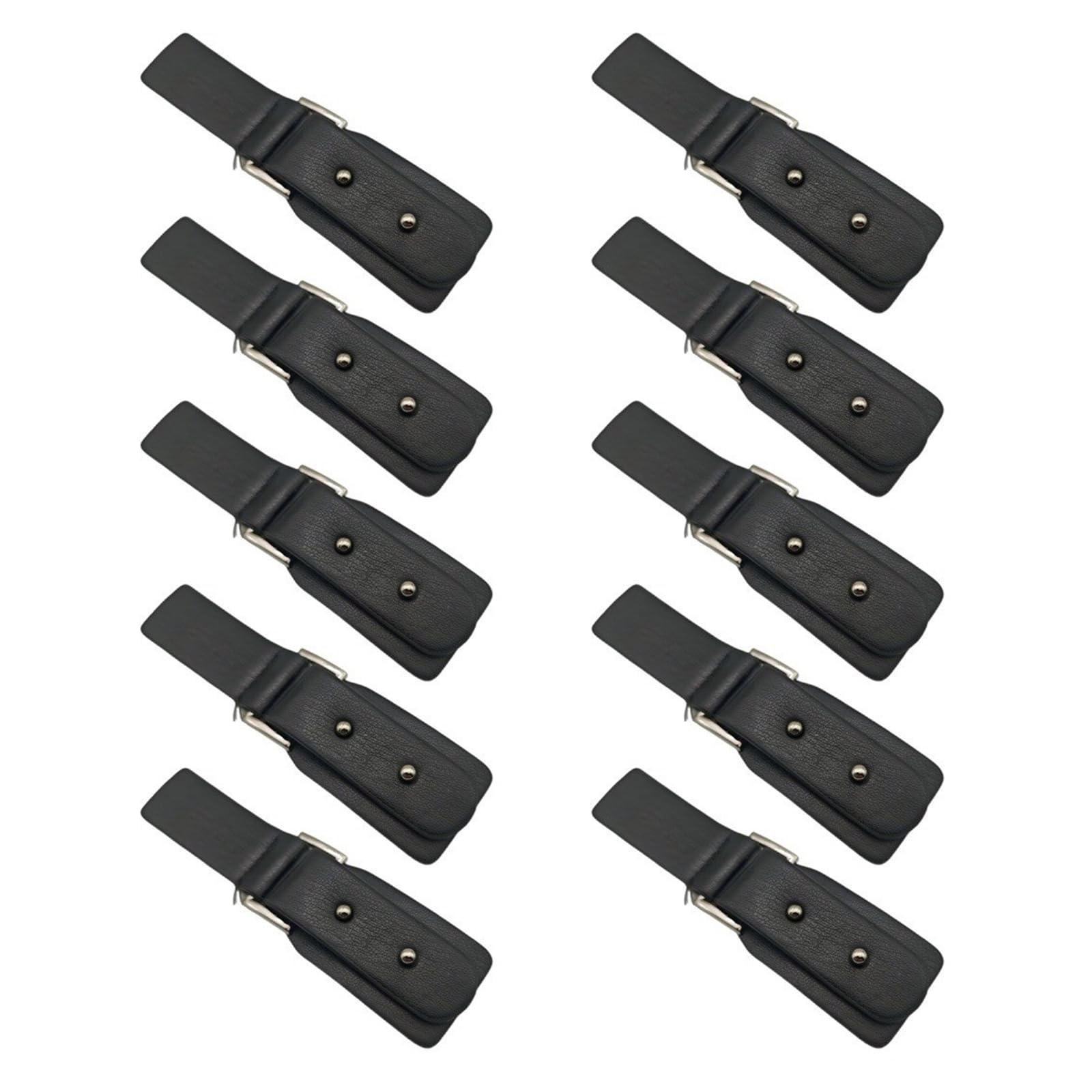 of 10 Sew on Leather Toggles Closures Button Metal Buckle Clip for Coat Jackets Knitwear Windbreaker Sewing Craft Leather Toggles Button