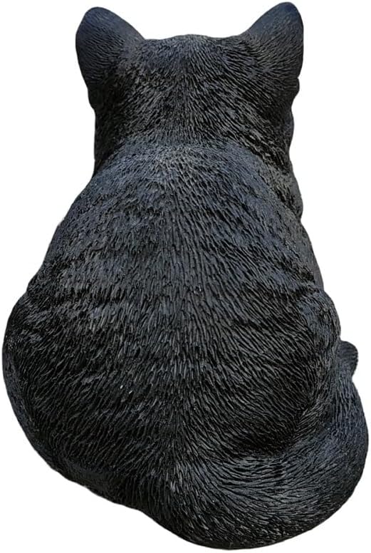 sen 動物の置物 TWIN CATS | 器と雑貨ボタニカル Hi-Line Gift Ltd.セレニティスヌーズ:シックなブラックポリレジンのお昼寝猫の置物