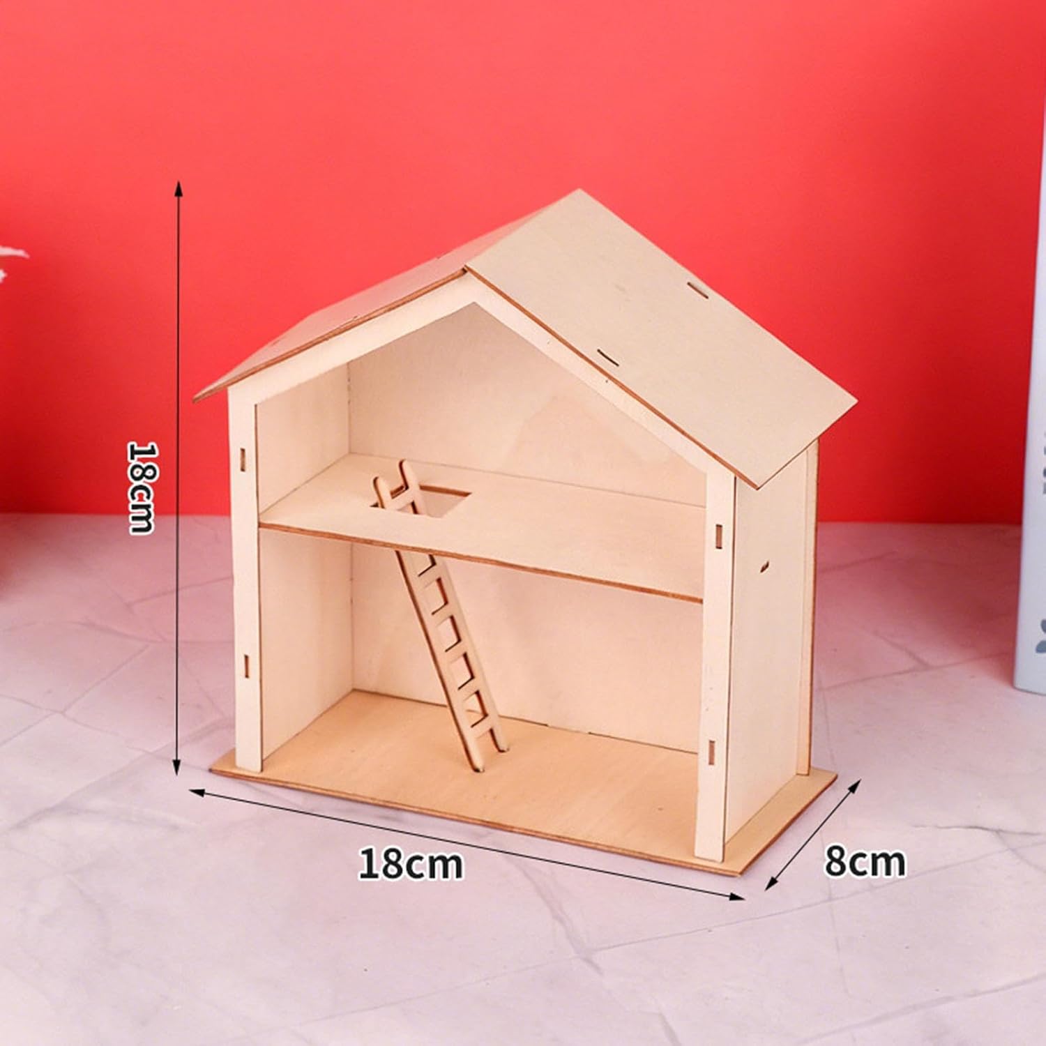 SNAPPSY DIY Wood Christmas House Craft Kit Ornament for Home Decoration Kindergarten