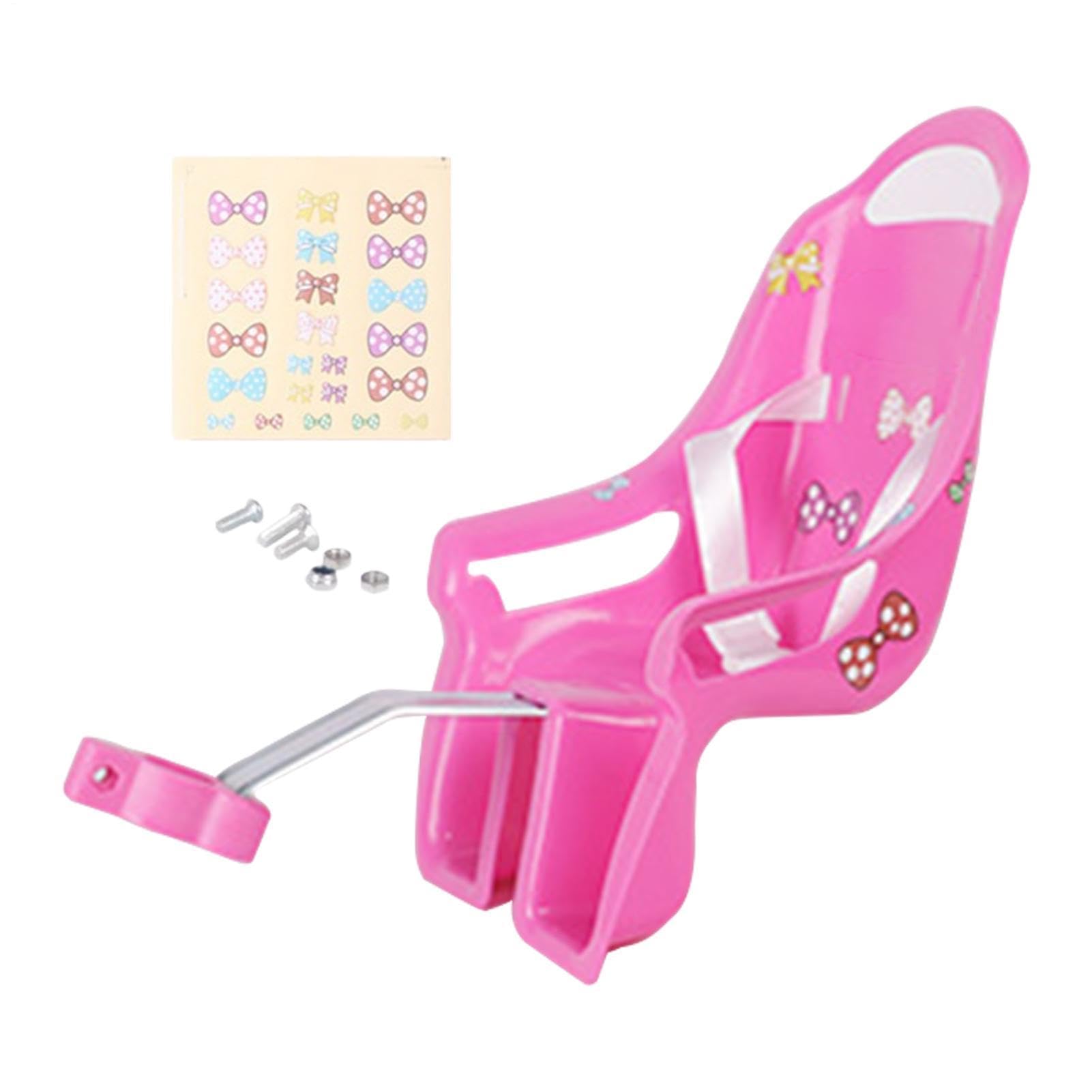 Generisch Seggiolino Per Bambole Con Adesivi Telaio Rosa Per Bambini Adatto Per Animali Di Peluche E Peluche Fissaggio Bicicletta
