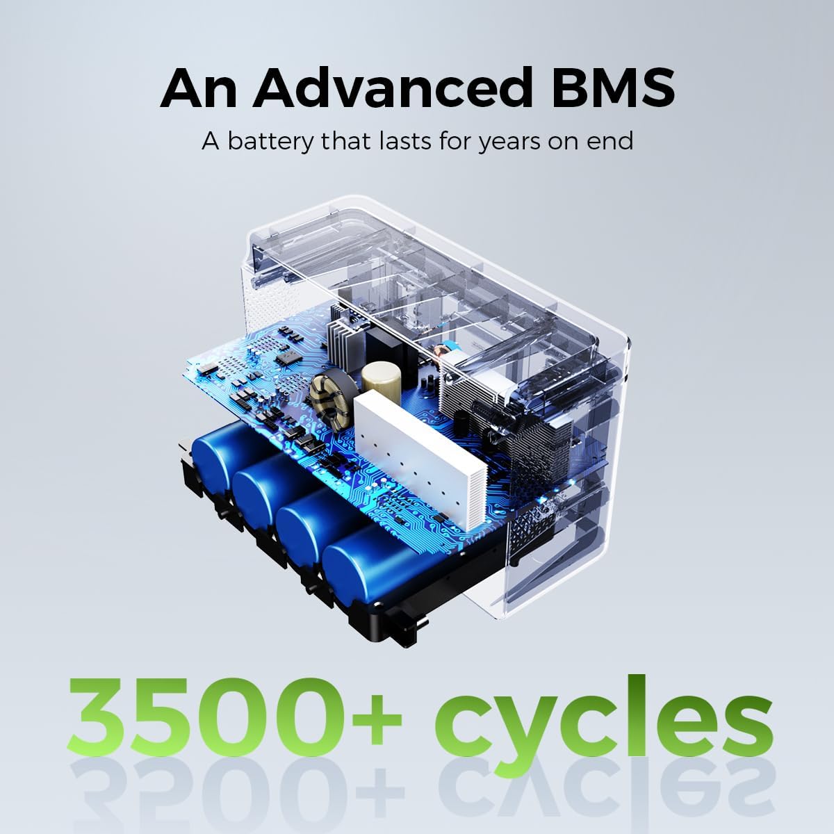Internal view of OUPES Exodus 600 Plus battery management system