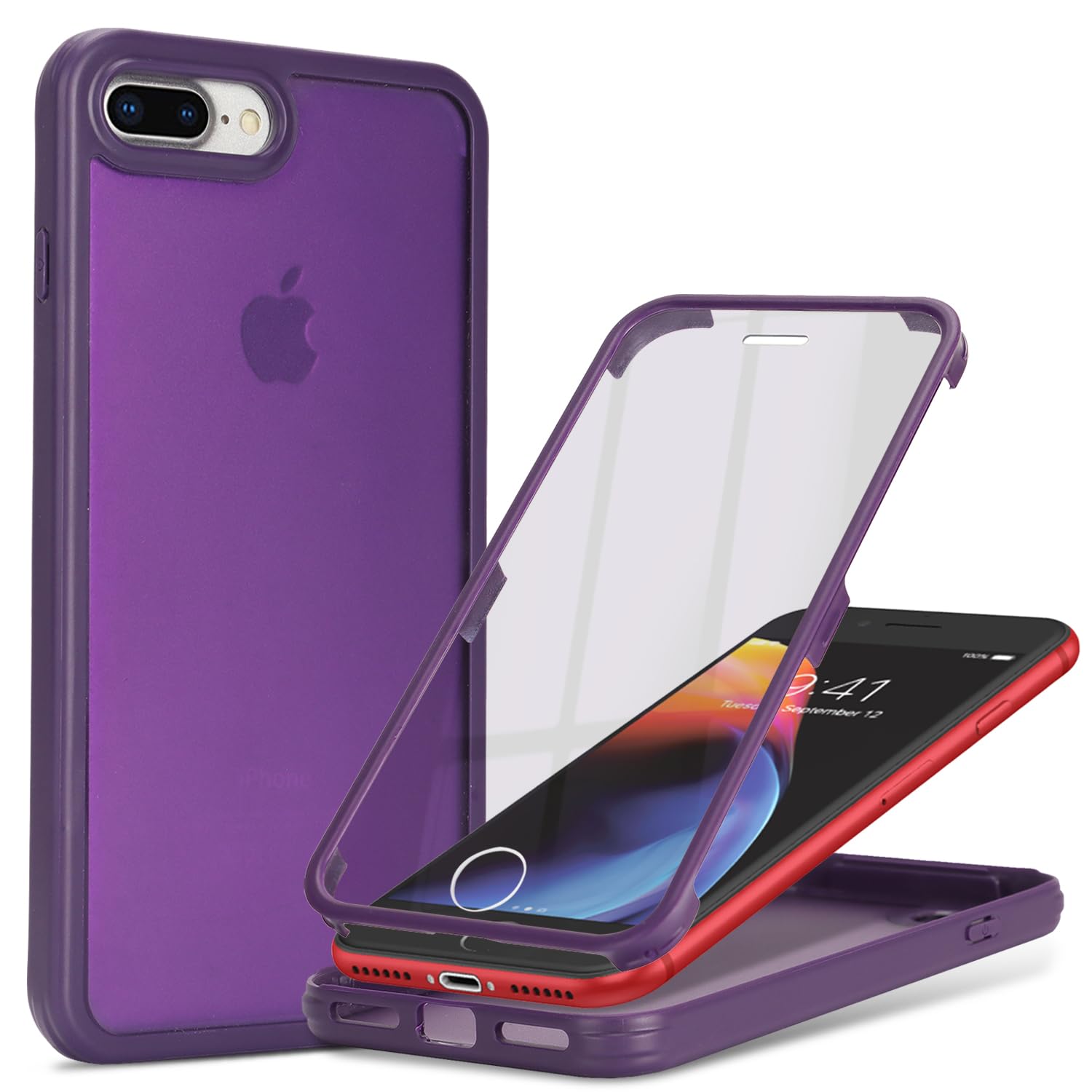 Amazon.co.jp: Lipvina iPhone 7Plus / 8Plus用ケース 両面強化ガラス