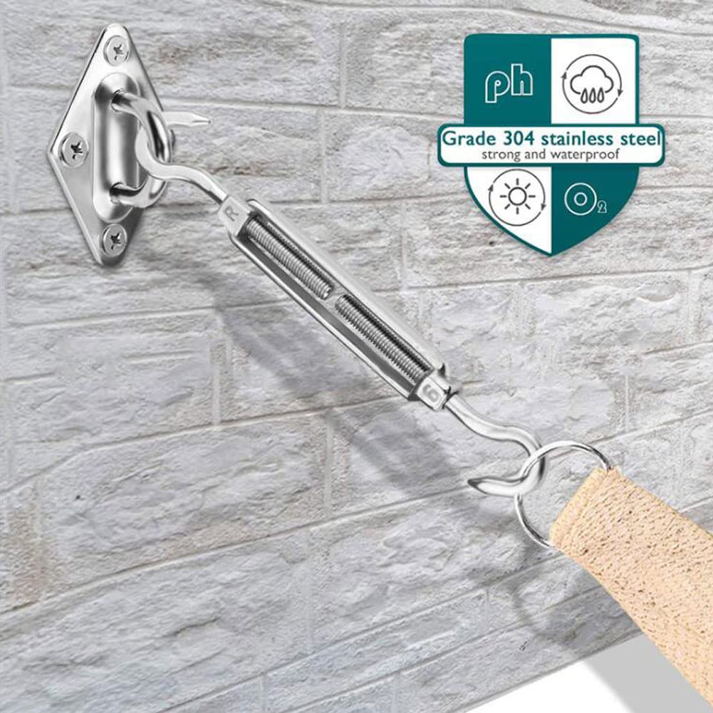 Tendeur Ridoir M8 Inox 4 Pièces - Tendeur Cable Crochet Crochet Acier Inoxydable