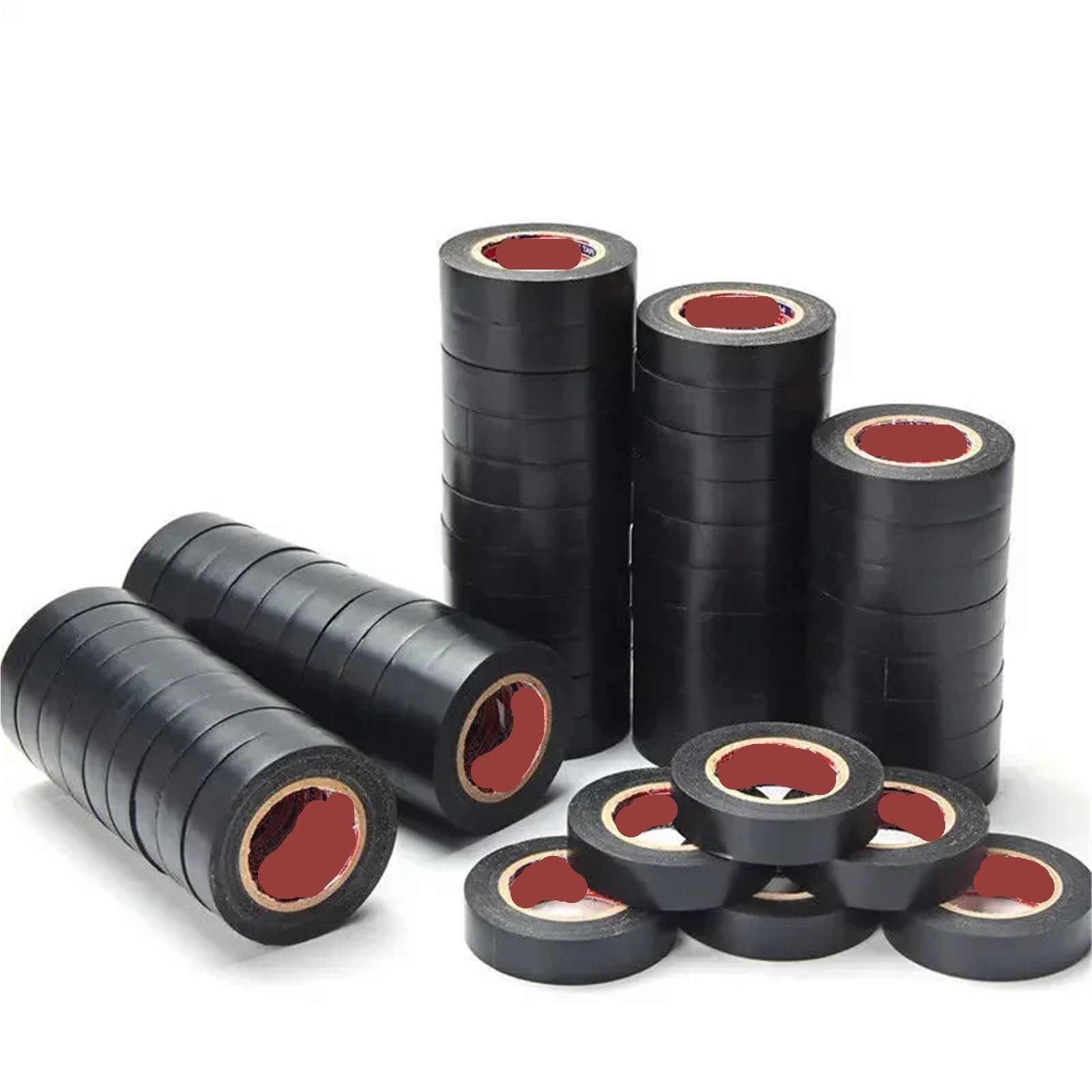 Nastro Isolante Nastro isolante elettrico ignifugo nero da 12M Filo for elettricisti autoadesivo impermeabile in PVC ad alta tensione(16PCS)