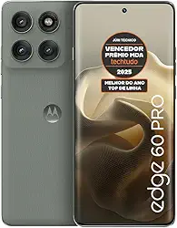 Smartphone Motorola Edge 60 PRO 5G - 512GB 24GB (12GB RAM+12GB Ram Boost) Tela Quad-Curve moto AI 50MP Sony Camera ultrarresistencia militar IP68 + IP69 - Cinza