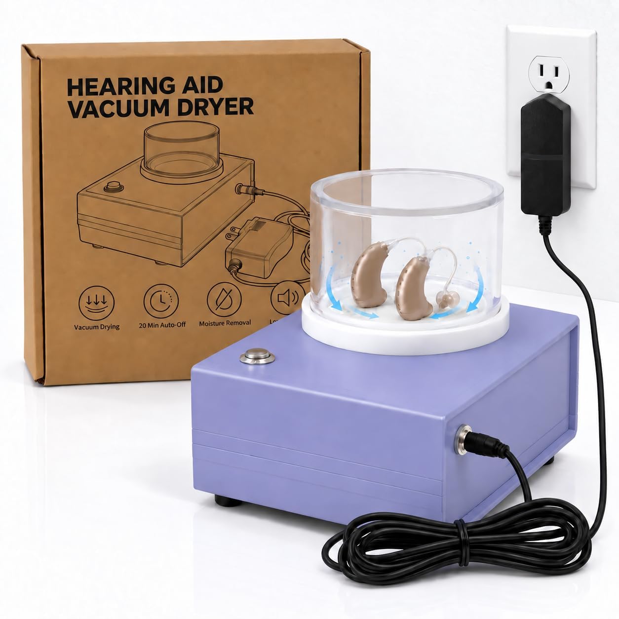 Martronic Hearing Aid Dryer Vacuum Dehumidifier