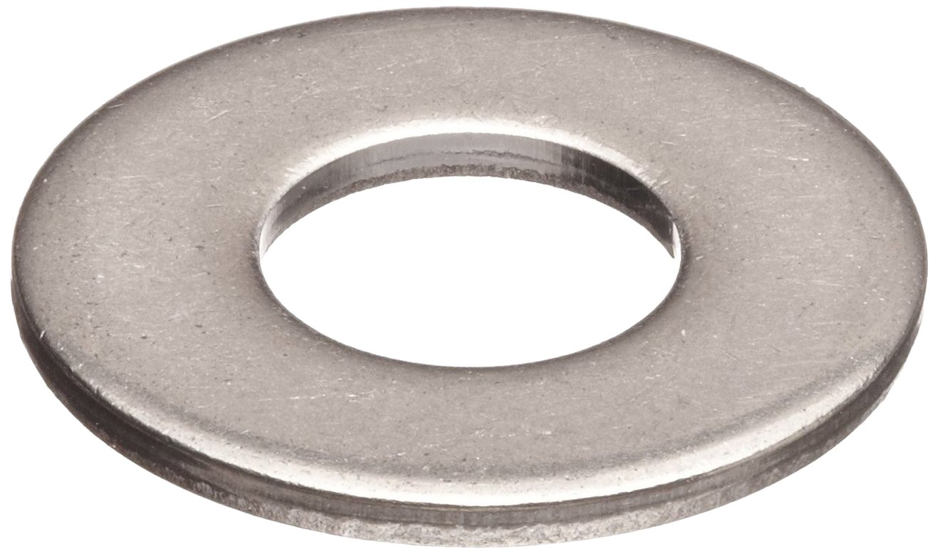 Small Parts 316 Stainless Steel Flat Washer, Plain Finish, 1/4" Hole Size, 9/32" ID, 5/8" OD, 0.05" Nominal Thickness (Pack of 100)