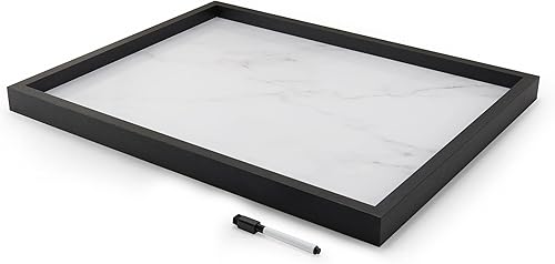 Miniatura 8 de Mikasa Home Accents - Pizarra blanca de mármol con bolígrafo de borrado en seco para oficina en casa, dormitorio, cocina, aula, 24 x 19 pulgadas,