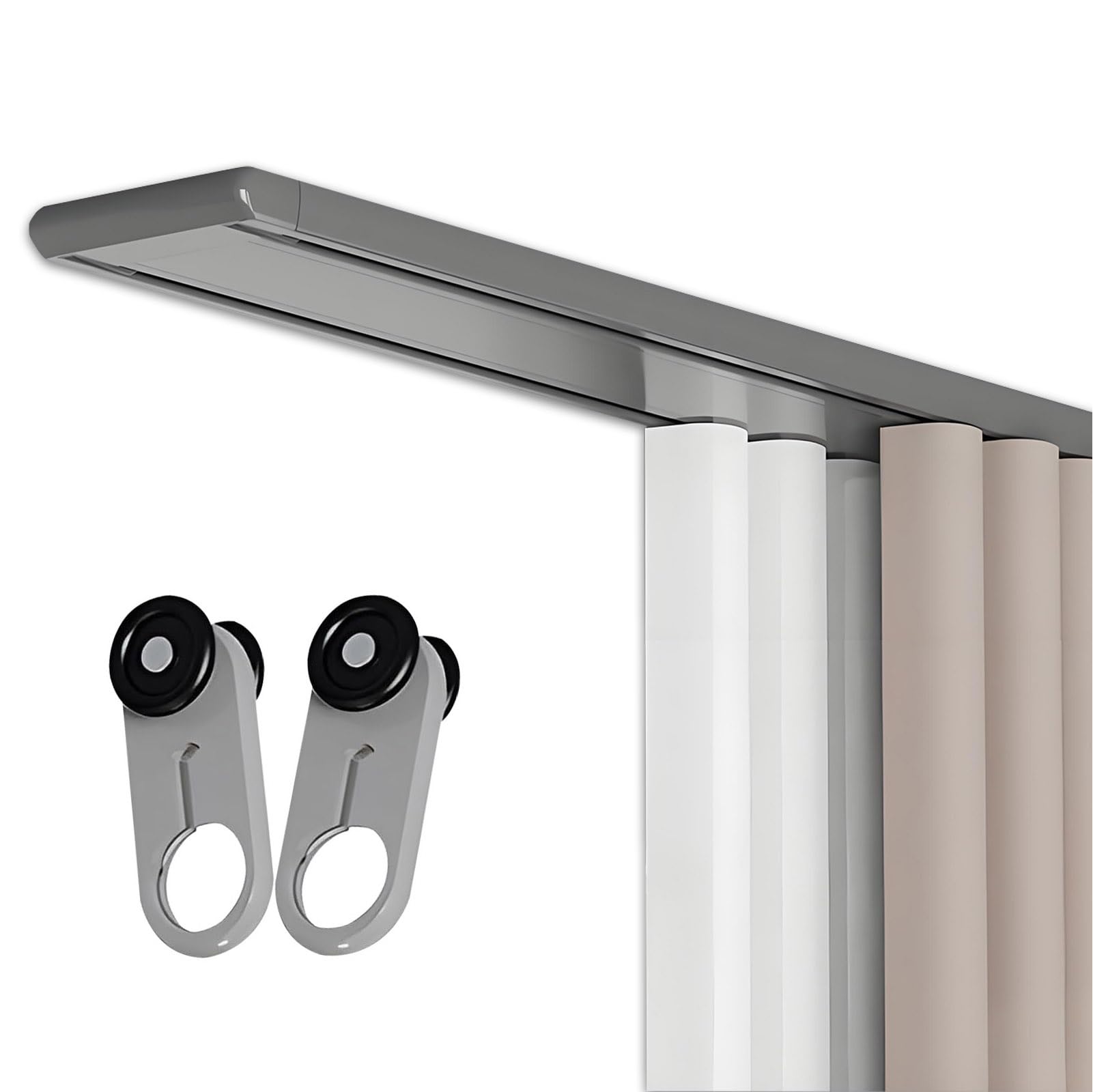 Double rail aluminium silencieux 3,5m pour résoudre vos problèmes de rideaux