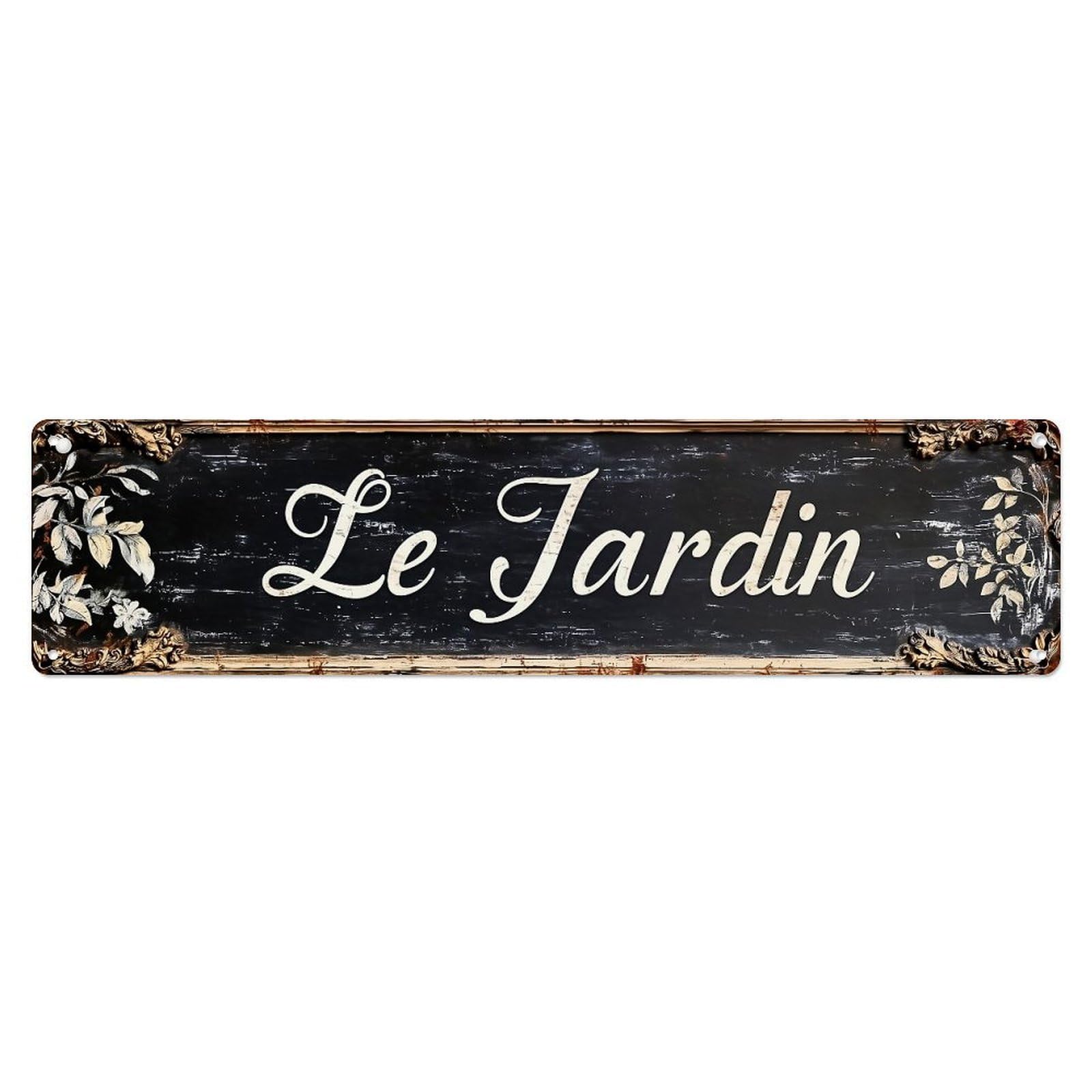 Floral Vine Pattern Background Sign Metal Tin Sign Plaque