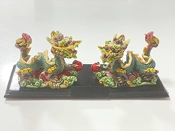 user_2d8c67df　中国工芸品　カルセドニー石製　玉を争う双竜置物 Amazon.co.jp: 保管品台湾お土産龍と龍(双龍)風水置物 : ホーム