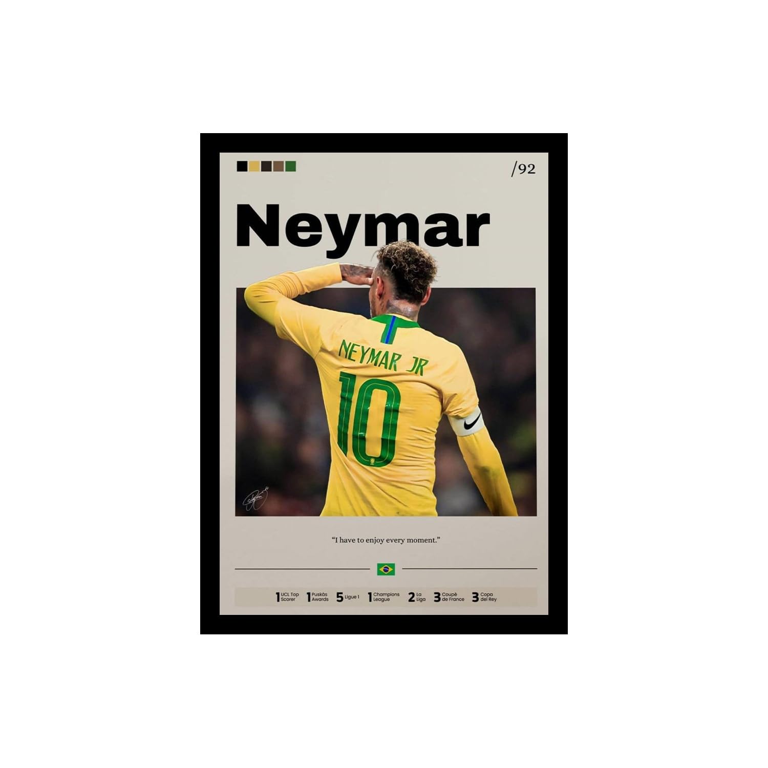 Kylian Mbappe Football Poster - Framed Wall Art -28