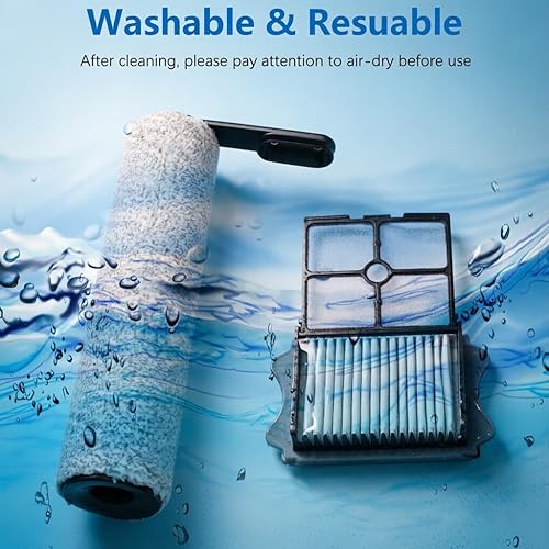 Miniatura 6 de Floor One S5 - Rodillo de cepillo de repuesto y filtro HEPA para aspiradora inalámbrica húmeda y seca Tineco Floor ONE S5 y S5 PRO 2, piezas