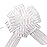 FQTANJU Pull Bow, Large, Organza, 6 Inches, 5 Pieces (White)