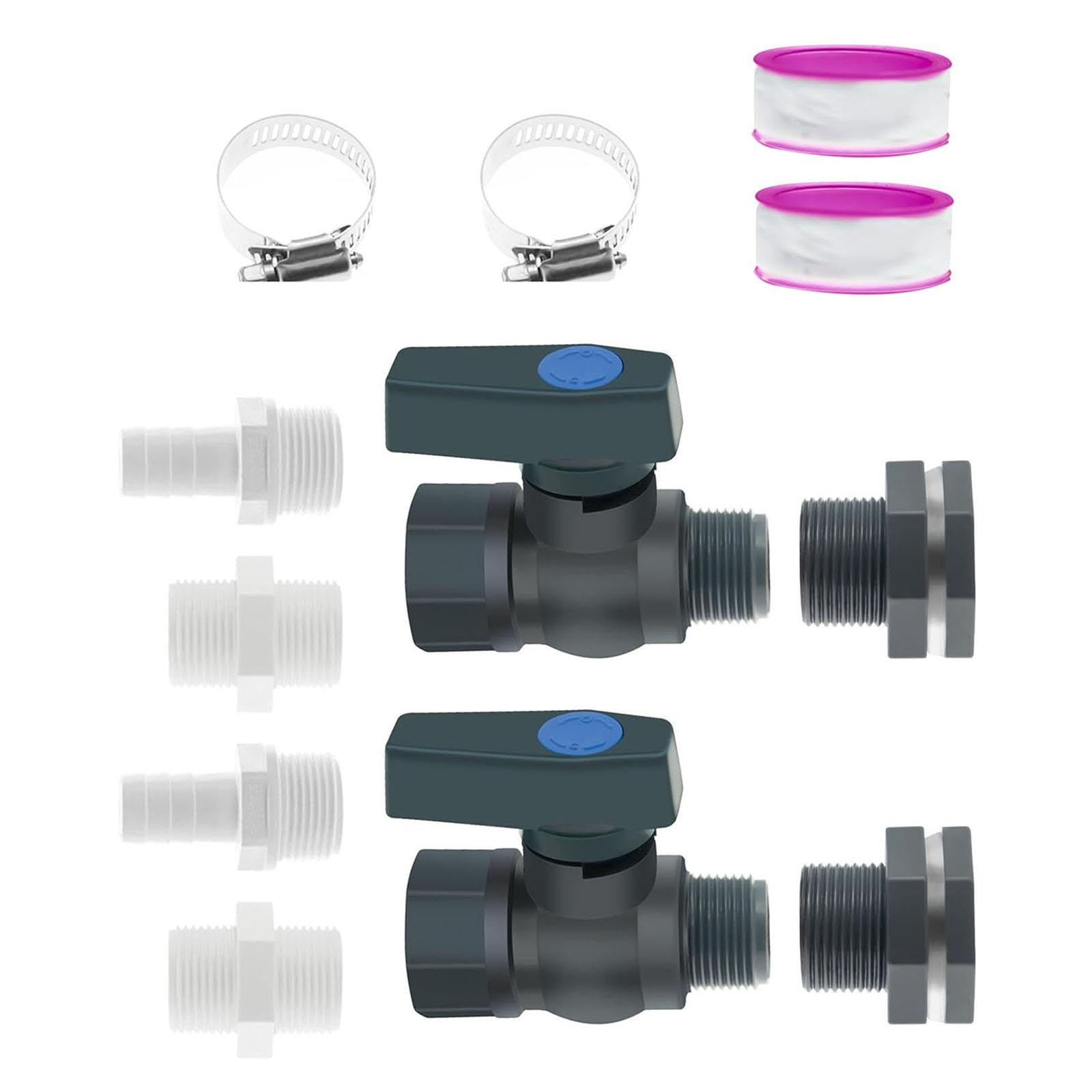 Vanne 3/4 pouce pour récupérateurs d'eau de pluie de jardin pour arroser le potager