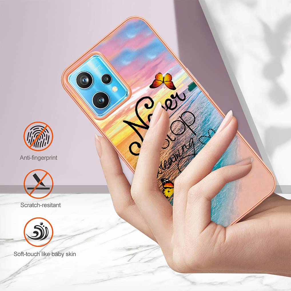 SEAHAI Cover per Realme 9 5G/Realme 9 PRO 5G/OnePlus Nord CE 2 Lite 5G Cover, Ultra Sottile Custodia in TPU a Gradiente Colori, Trasparente Silicone Morbido Case Antiurto Cover, Rosa/Verde