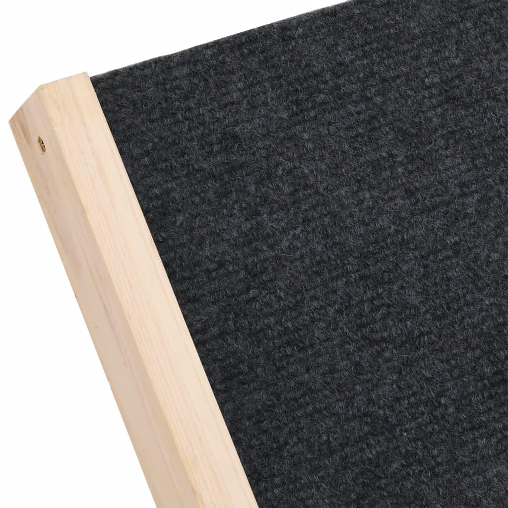 vidaXL Rampe pour Chiens Antidérapante Pliable Bois de Sapin Solide Gris
