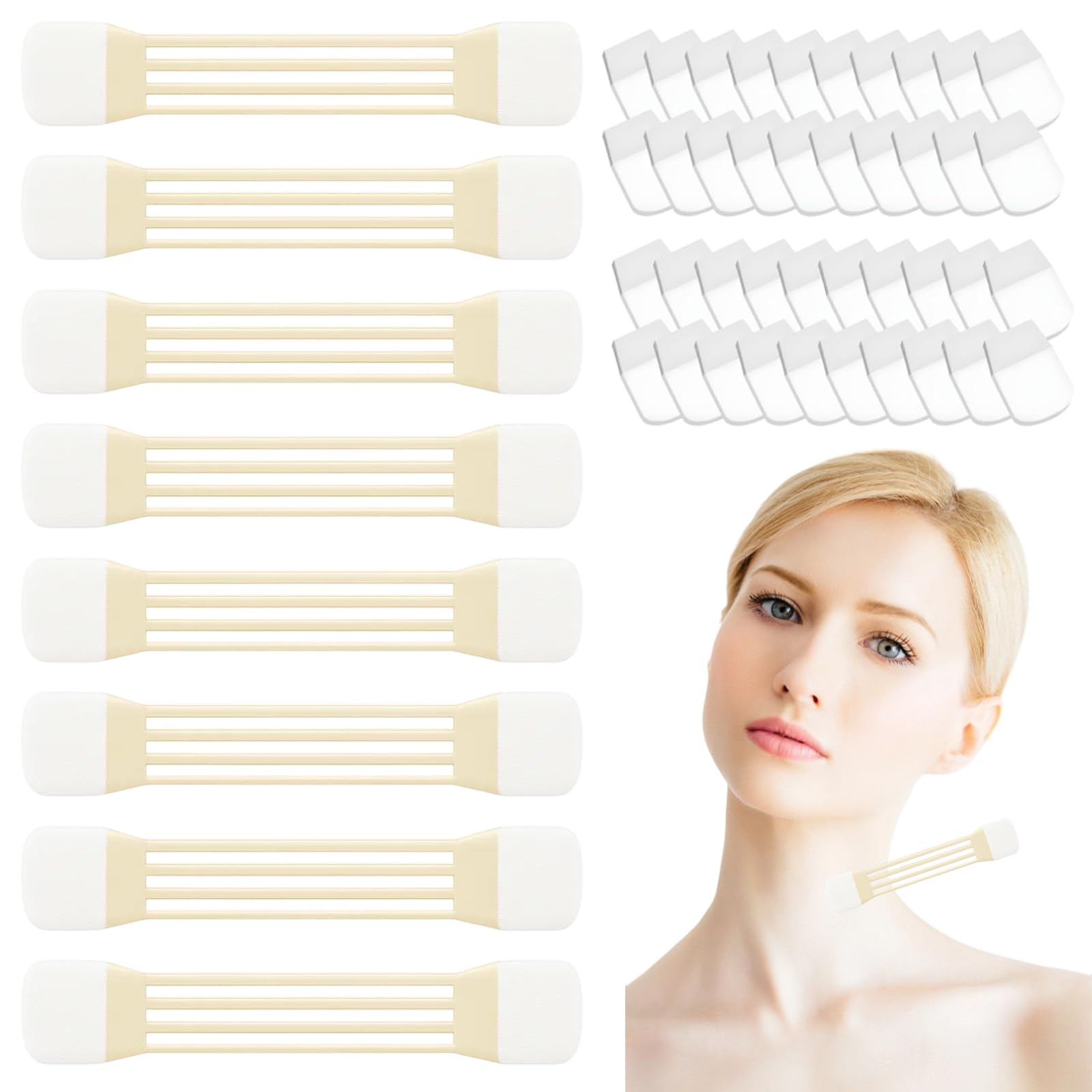 8pcs Neck Tapes, Fack Neck Lifting Stickers Tightening Tapes