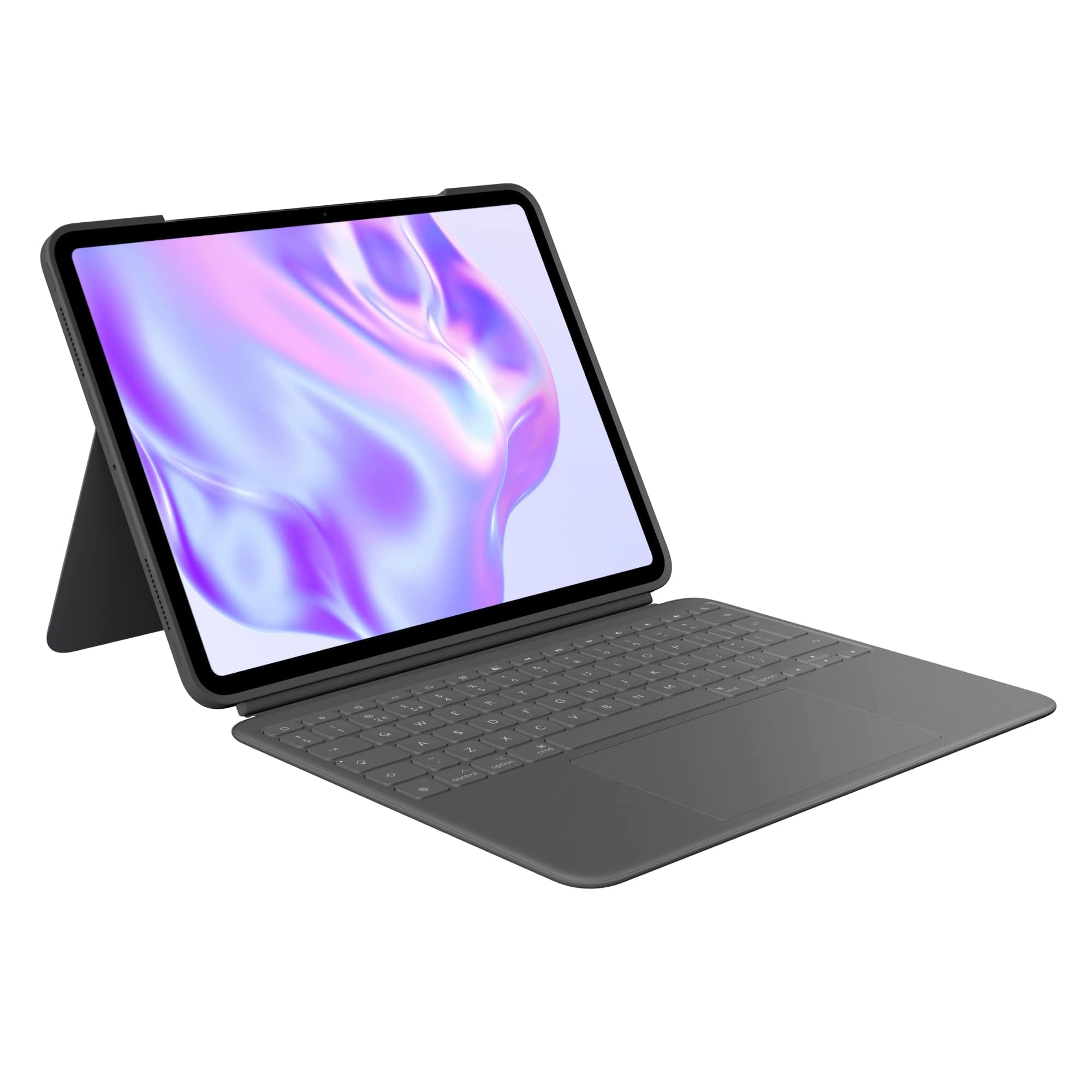 Logitech Combo Touch iPad Air 13-inch (M2, M3 & M4) (2024, 2025 & 2026) Keyboard Case - Detachable Backlit Keyboard with Kickstand, Comfortable Typing, Multi-use Mode - US Intl Layout - Oxford Grey