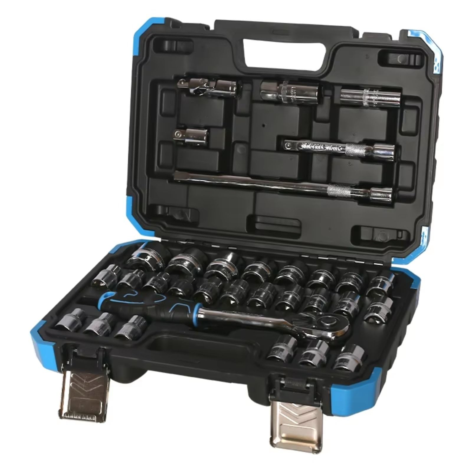 Set attrezzi da meccanico 32PCS Kit Di Strumenti Manuali 1/2 Drive Impact Socket Set Kit Di Strumenti Di Riparazione Auto La Meccanica Kit Di Strumenti Domestici Con Utensili Manuali