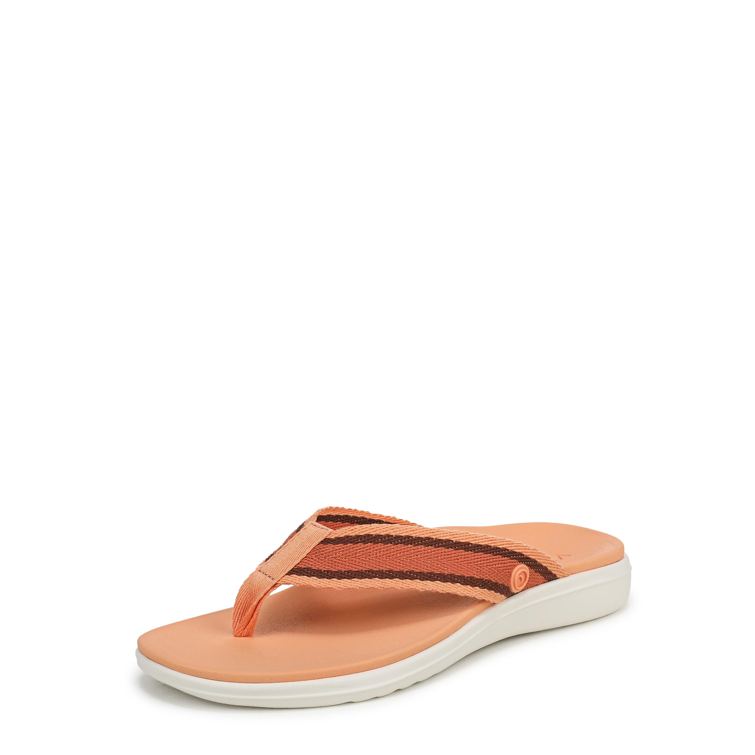 Vionic Women's Indigo Flat Sandals, Coral Orange Nylon, Medium Fit, UK 8