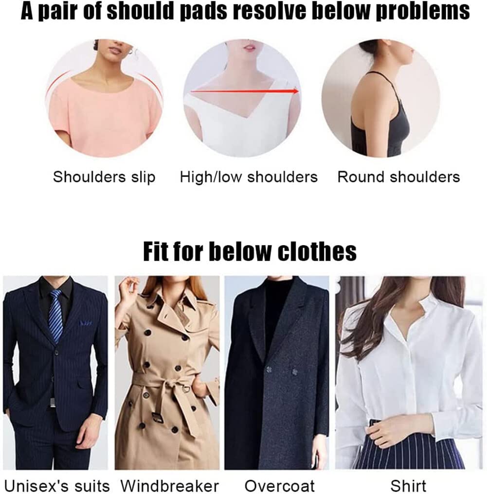 Spalline Rimovibili Per Abiti - 2 Paia In Spugna Morbida, Nero E Bianco, Per Donne E Uomini - Foto 6