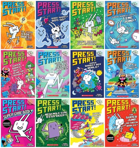 Press Start! 12-Book Collection Set (Book #6 - Book #17) - Fun-Filled Adventure of Super Rabbit Boy with Time Travel, Team-ups, and Epic Challenges