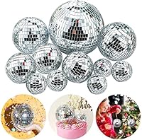 Morofme Discokugel Ball 11 Stück, Silber Discokugel Deko, Spiegelkugel Discokugeln, Mehrere Größen für mehrere Szenarien, für Weihnachtsbaum Hochzeit Geburtstagsfeier Dekoration Lichteffekt