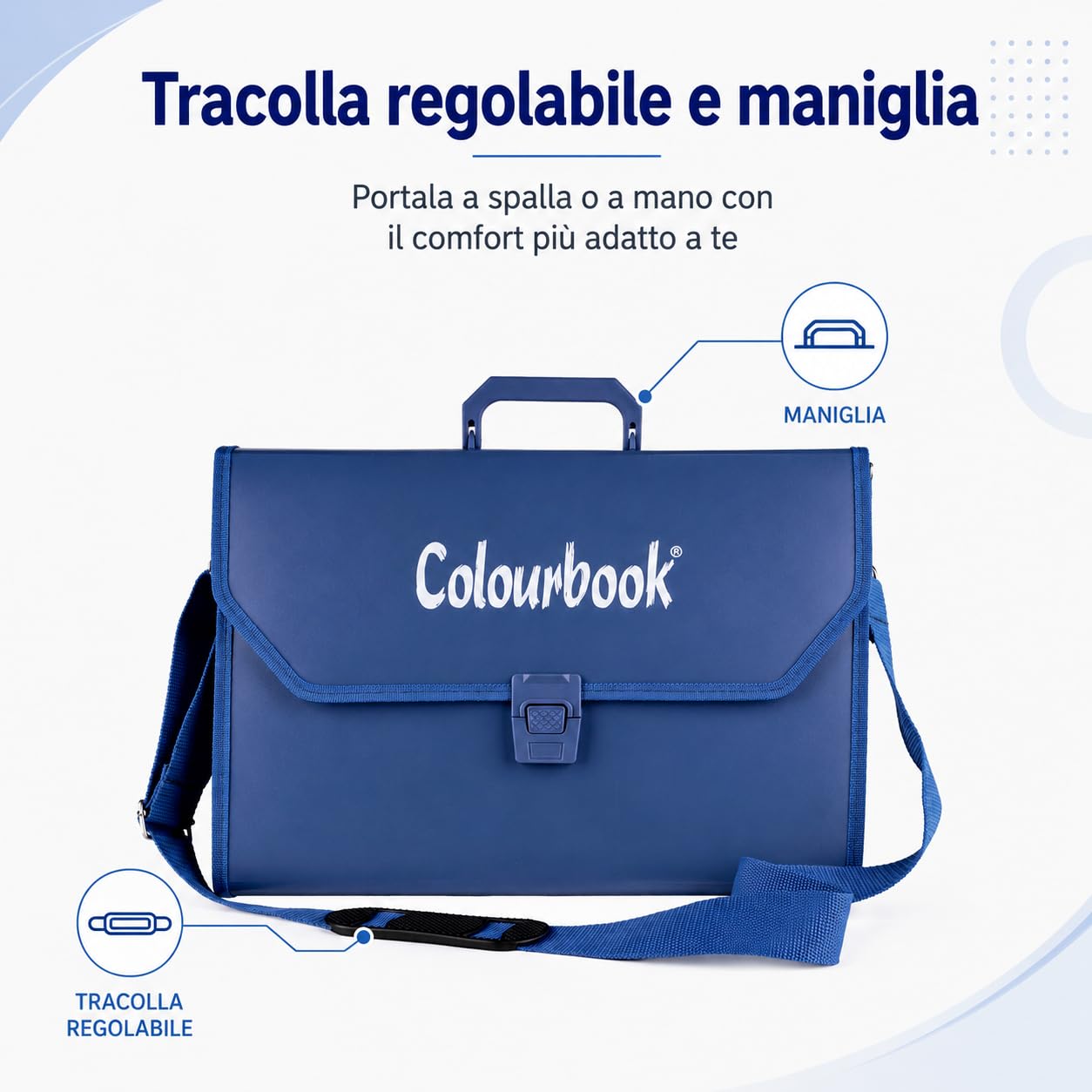 Colourbook Valigetta Portadisegni A3 35x50 cm Impermeabile Leggera Made in Italy