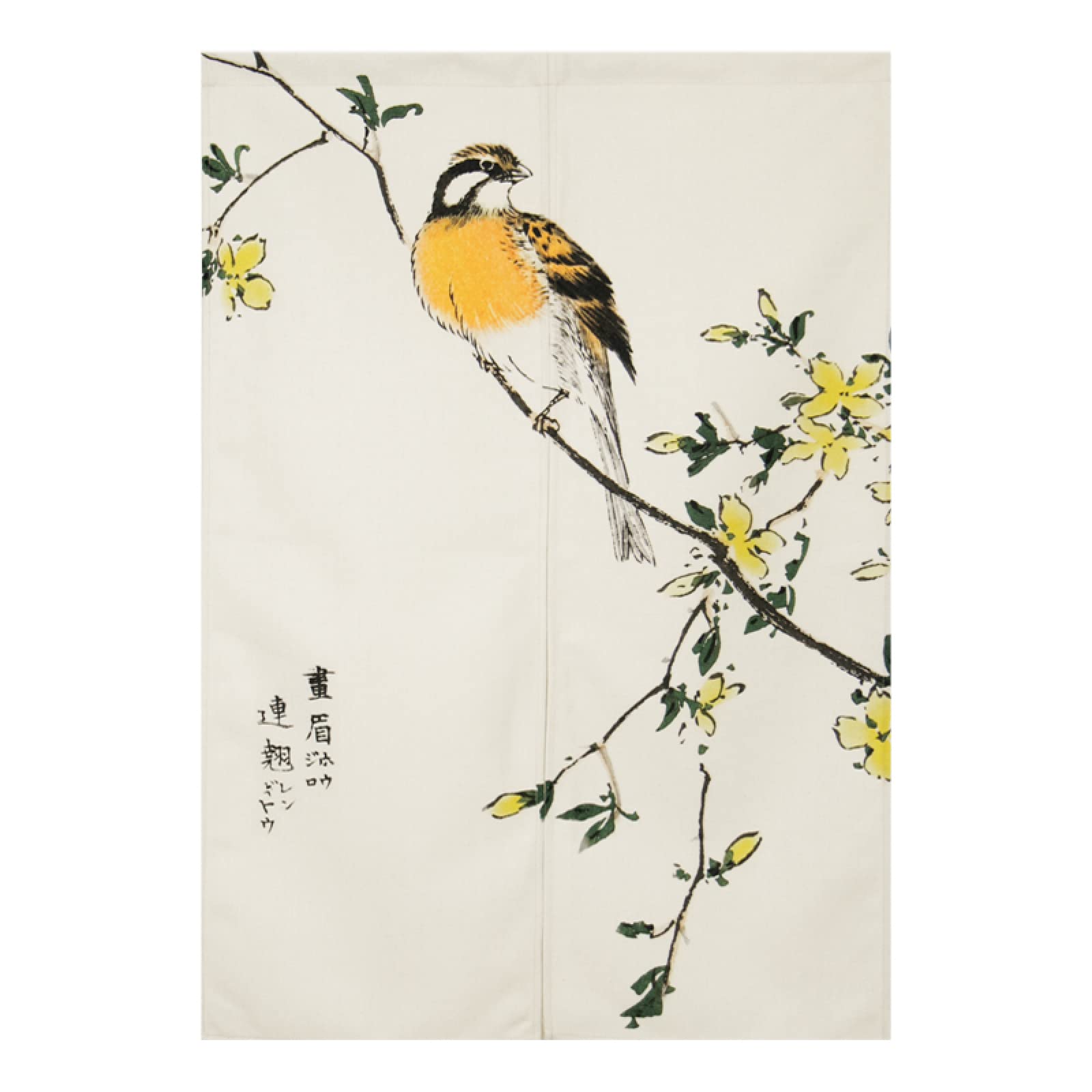 Guest Ruyunlai Noren Japanese Style Doorway Curtain Window Treatment Door Tapestry for Home Decoration yellow bird 80cm X 120cm