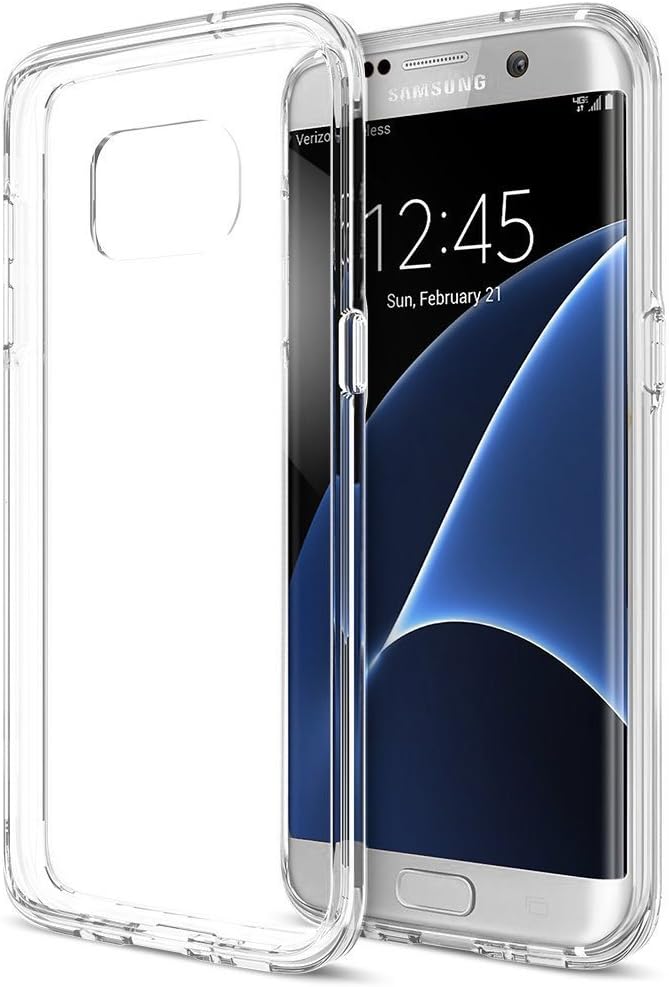 BELAL Hybrid Slim Transparent Bumper Case for Galaxy S7 Edge - Clear