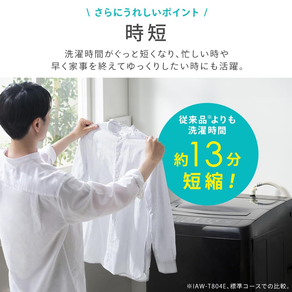 Amazon | アイリスオーヤマ 洗濯機 8.0kg ホワイト ITW-80B01-W ガチ