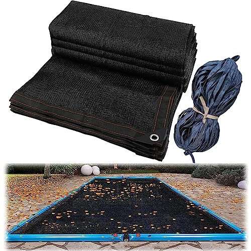 20x40FT Rectangle Pool Leaf Net Cover for Inground/Above Ground Pools, Mesh Swimming Pool Cover for Outdoor Use, Multipurpose Sun Shade Cloth for Pool, Patio, Garden