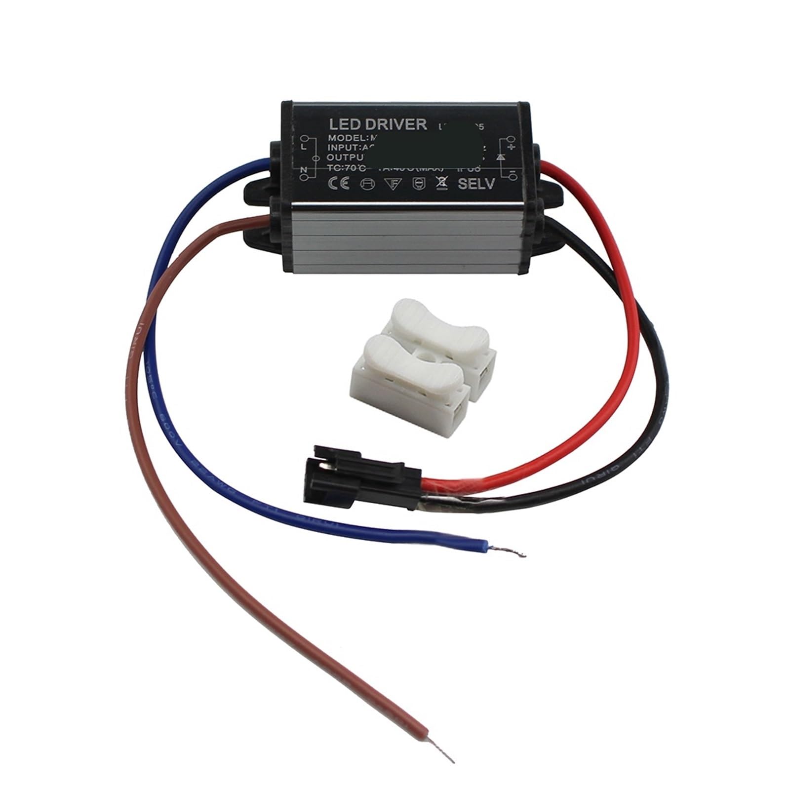 Driver LED in Alluminio IP66 1-3W 300mA AC 100-265V a DC 3-12V Alimentatore Impermeabile Trasformatore di Illuminazione Driver Zavorra
