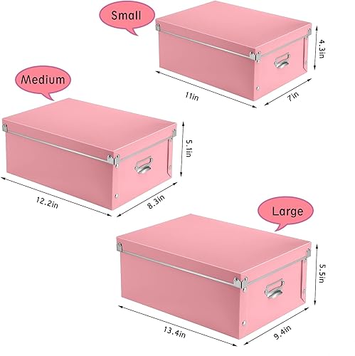 Miniatura 6 de SEEKIND Caja de almacenamiento con tapas y asas decorativas, 3 en 1, a prueba de humedad, plegable para ahorrar espacio, para ropa, cosméticos,