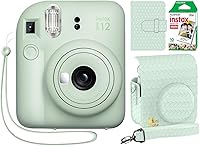 Vista 1 de Fujifilm Instax Mini 12 Instant Camera Mint Green + Minimate Custom Designed Case + Fuji Instax Film 10 Sheets & Photo Album