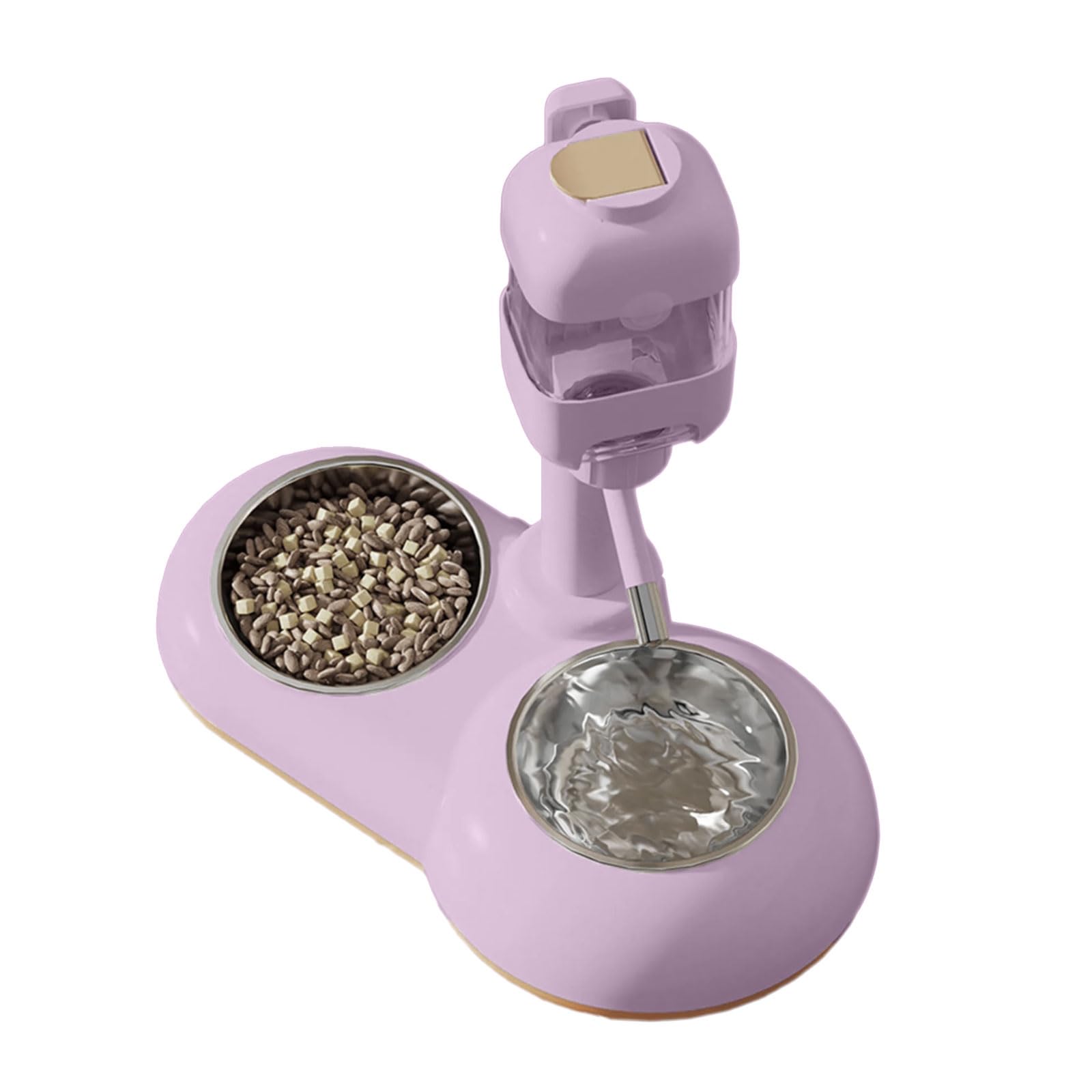 Ciotola per Cani 2 in 1 Distributore Acqua per Cuccioli Dispenser Cibo per Cuccioli Facile da Regolare in Altezza Ciotola per Acqua per Alimenti Alimentatori per Animali Domestici Regolabili