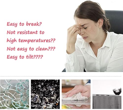 Miniatura 4 de Kitchen Lazy Susan - Tocadiscos con base de aluminio, bandeja de servicio de mesa redonda, antideslizante, plato giratorio de vidrio grande, grosor: