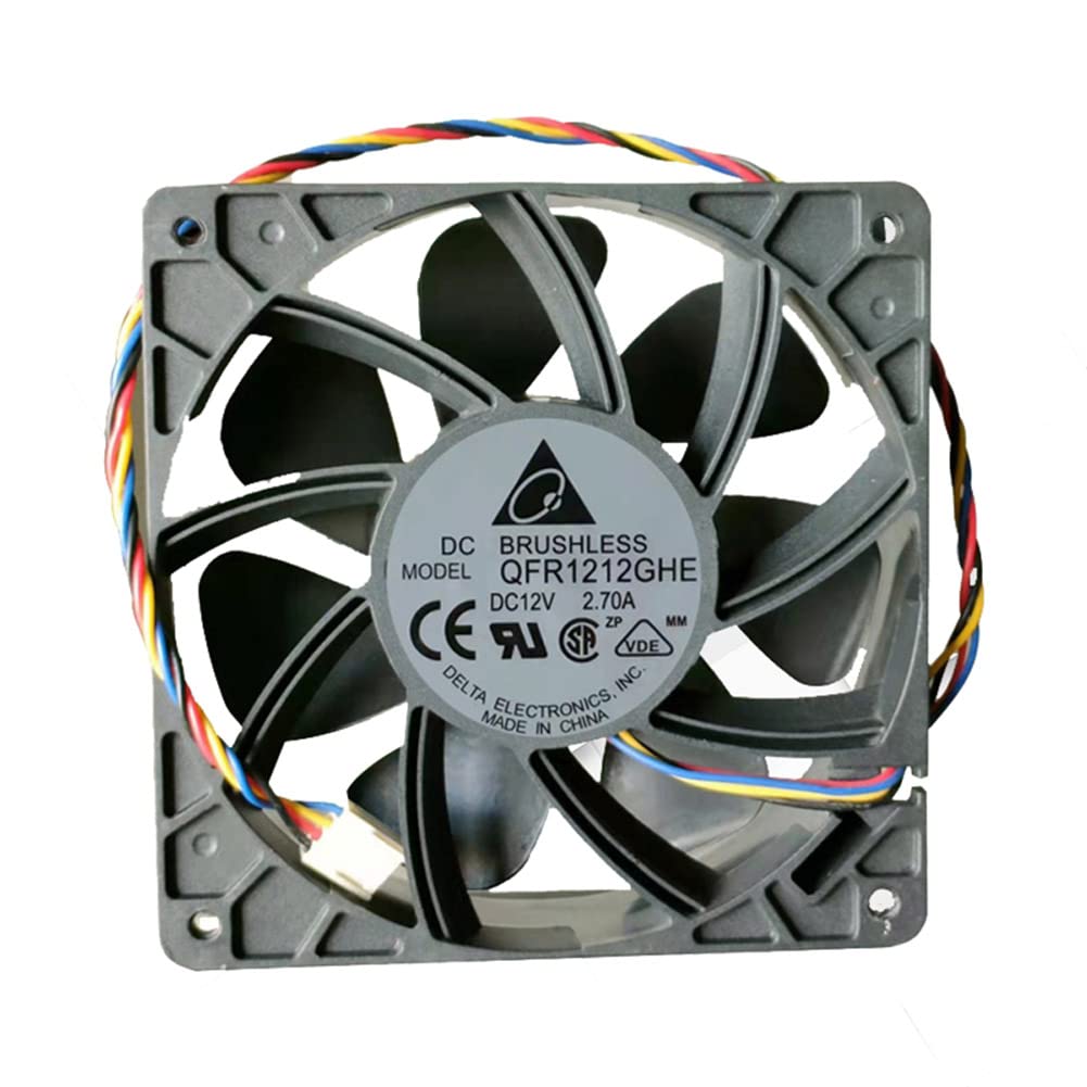Air Cooler Bitcoin Miner Cooling Fan For Mining Rig 12cm High Speed Cooling  Fan 120mm QFR1212GHE