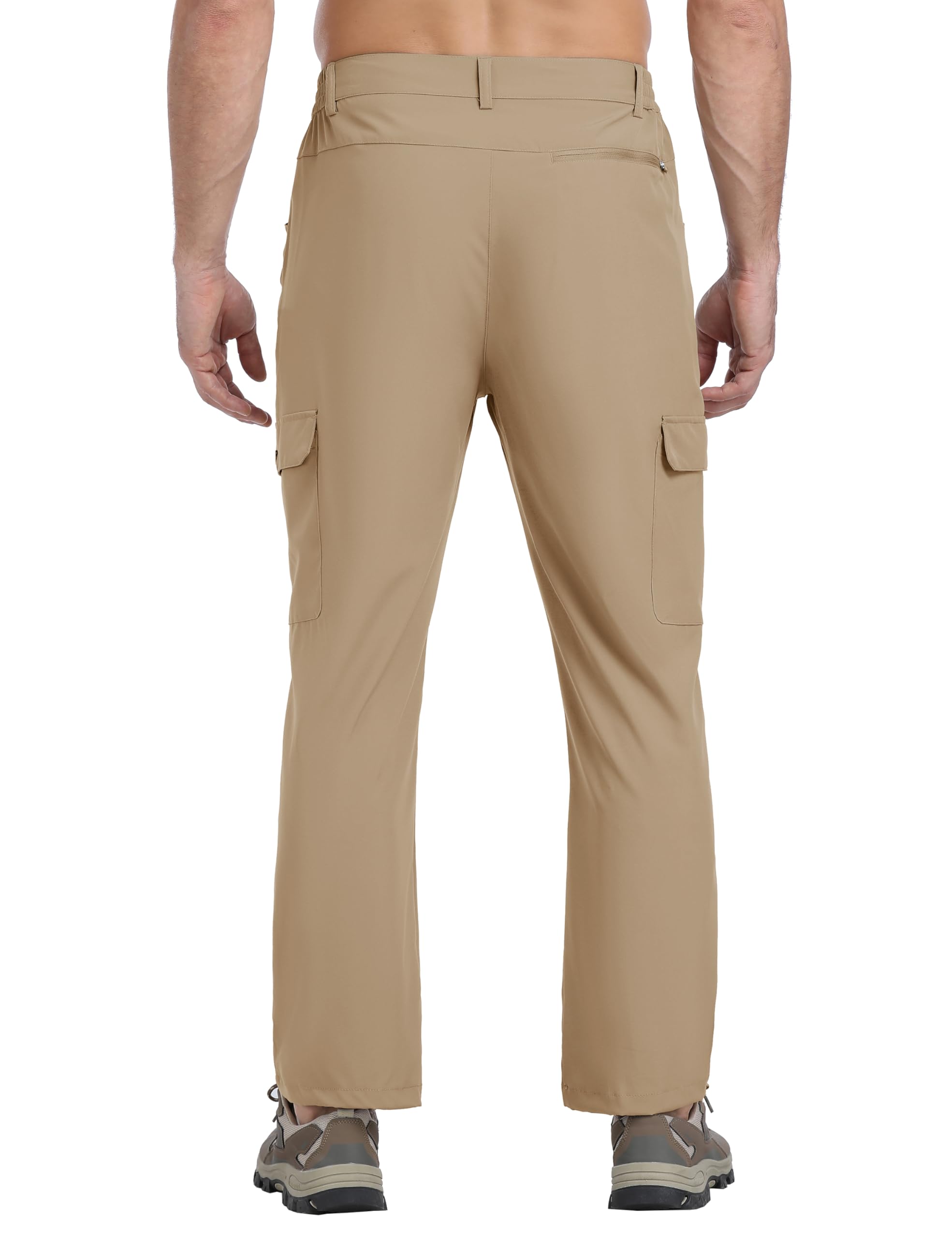 MoFiz Pantalon de randonnée léger pour homme - Séchage rapide - Pantalon cargo respirant - Pantalon fonctionnel avec 6 poches