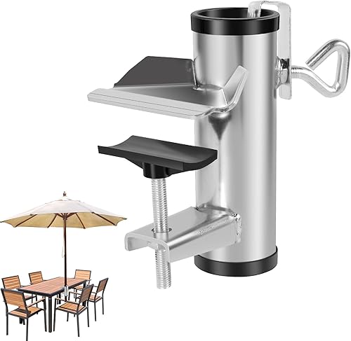 Soporte de sombrilla de acero inoxidable para patio, abrazadera para sombrilla portátil, barandilla de balcón, soporte para paraguas de cubierta,