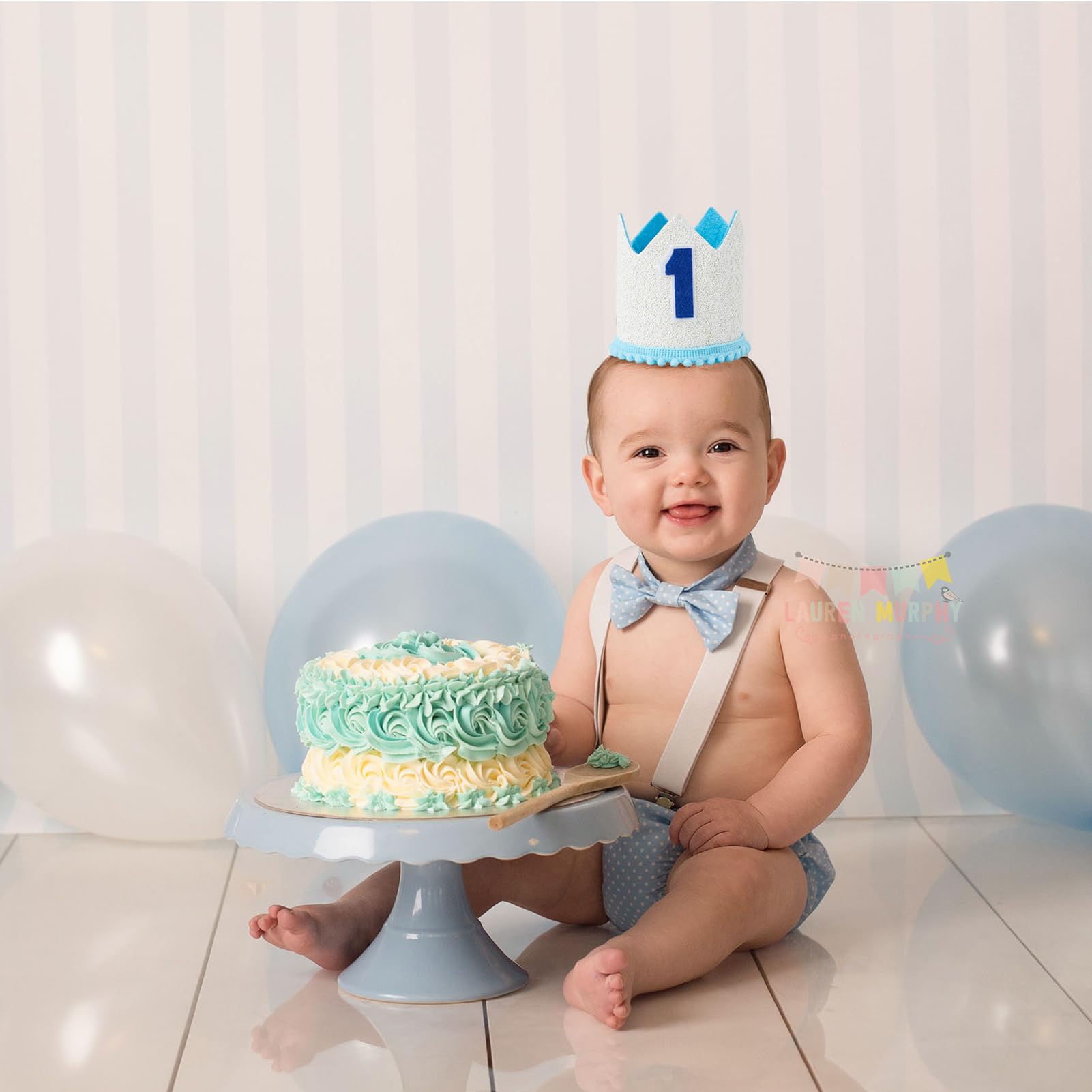 Chapeau couronne en lin rose/bleu, 6 mois, chapeau d'anniversaire pour bébés garçons et filles, décor de fête d'anniversaire, accessoire de photographie, 1/2 15 Chapeau couronne en lin rose/bleu, 6 mois, chapeau d'anniversaire pour bébés garçons et filles, décor de fête d'anniversaire, accessoire de photographie, 1/2 15