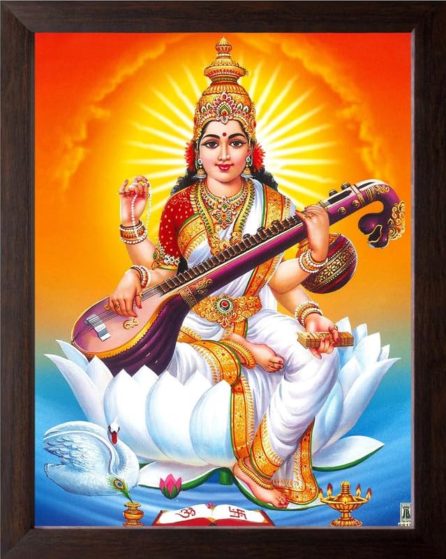Maa Saraswati Religious Goddess Wood Photo Frames for Worship/Pooja 182 ...