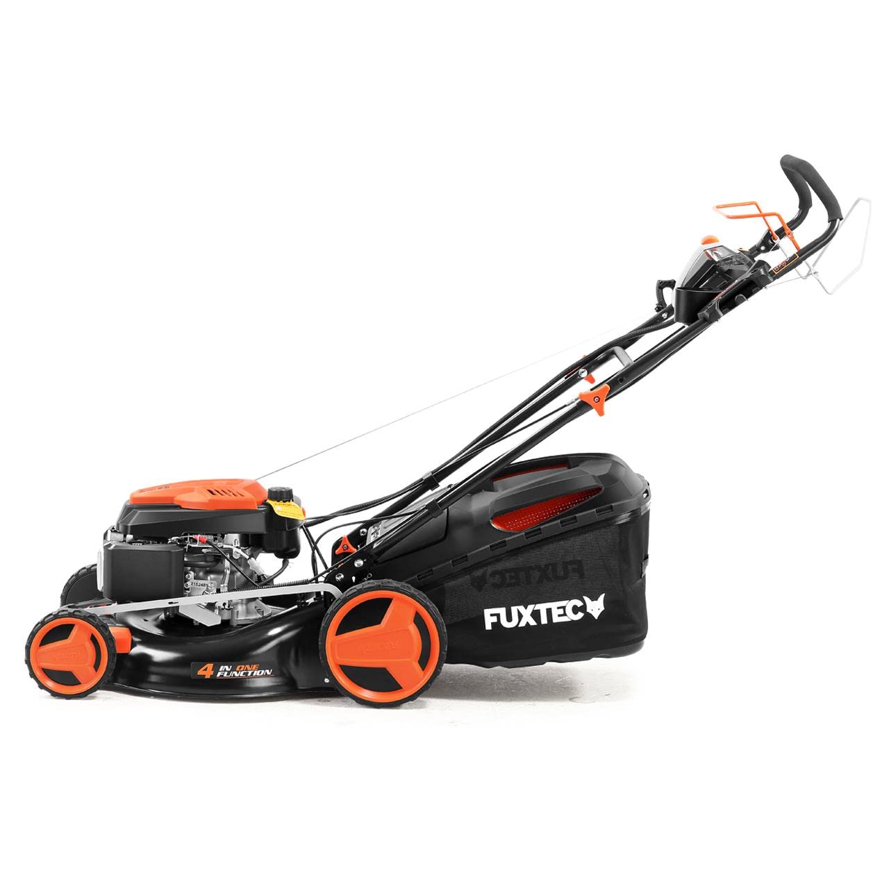 Kosiarka spalinowa FUXTEC 4w1 FX-RM5196eSPRO, 6 KM / 4,4 kW, szer. koszenia 51 cm, naped tylny regulowany, 4-suwowa, 25–75 mm, kosz 60 l i funkcja mulczowania