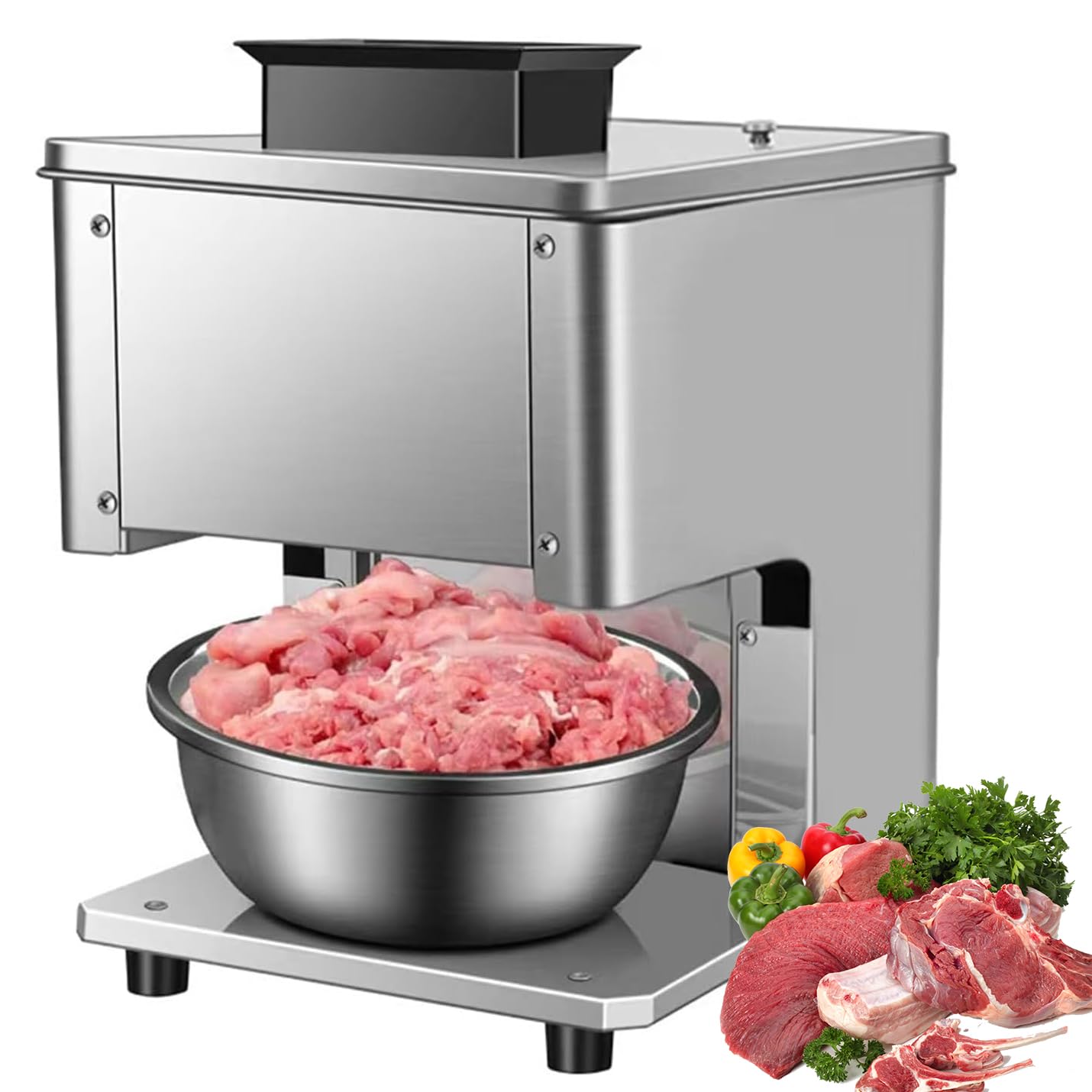 Máquina cortadora de carne de 2,5 a 21 mm para procesamiento de verduras blandas