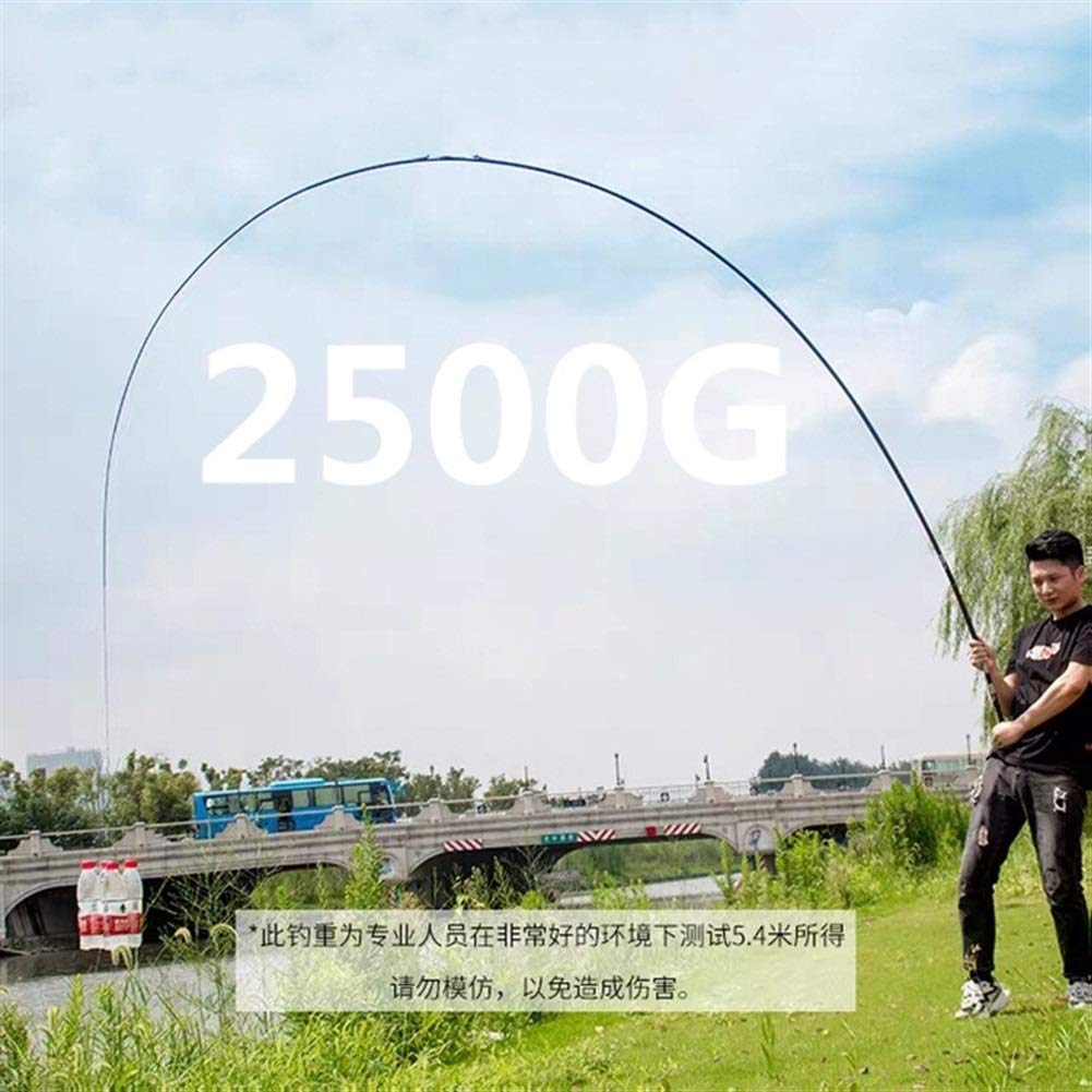 Canna da Pesca,Fishing Rod Canna da pesca telescopica in fibra di carbonio ultraleggera fatta a mano, canna da pesca con lenza fresca da 3,6 metri, 4,5 metri, 5,4 metri, 7,2 metri, 8 metri, 9 metri, 1