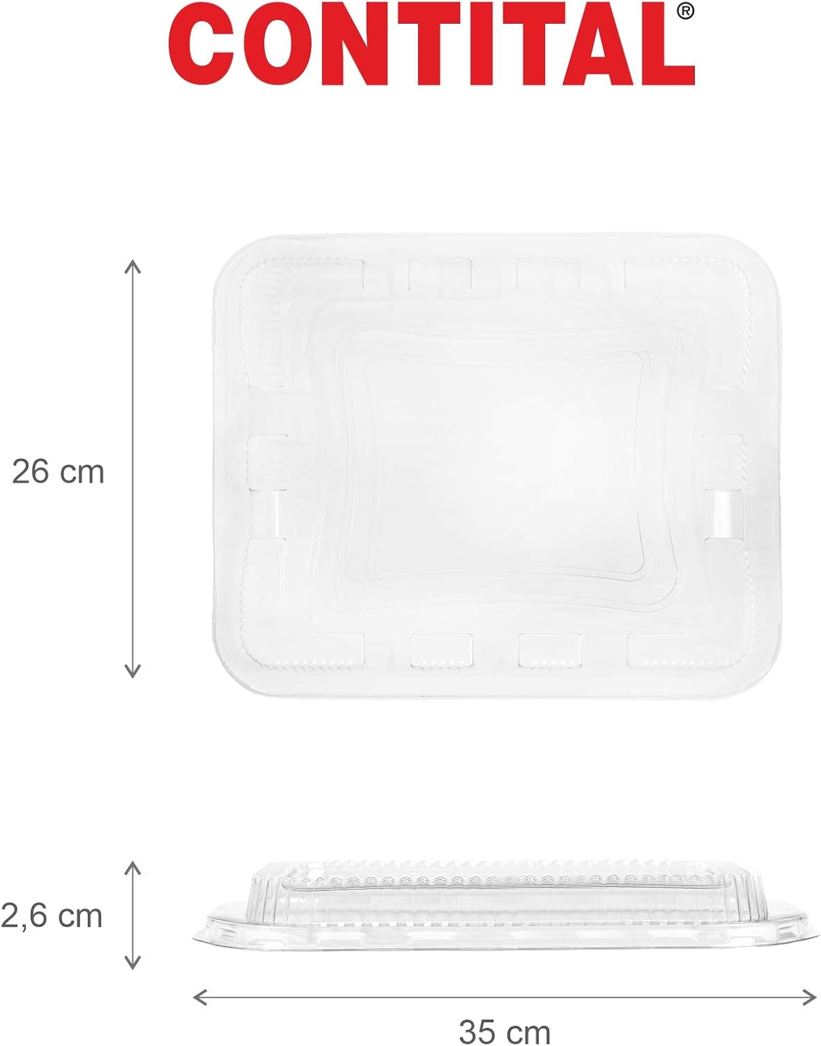 PET PL223000 Lids for Aluminium Containers 10 Portions – 25 Pieces