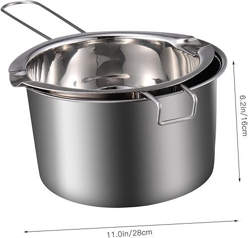 Miniatura 9 de ABOOFAN 3 juegos de velas de mesa de olla de fusión, caldera de leche, molde de para resina, calderas dobles para estufa, caldera doble, olla de