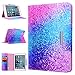 Price comparison product image iPad Mini Case WE LOVE CASE Leather Cover iPad Mini 4 Case Cute Pretty Case Pattern Stand Folio Foldable Protective Shockproof Bumper Anti Shock Apple iPad Mini 1 2 3 4 Case Rainbow
