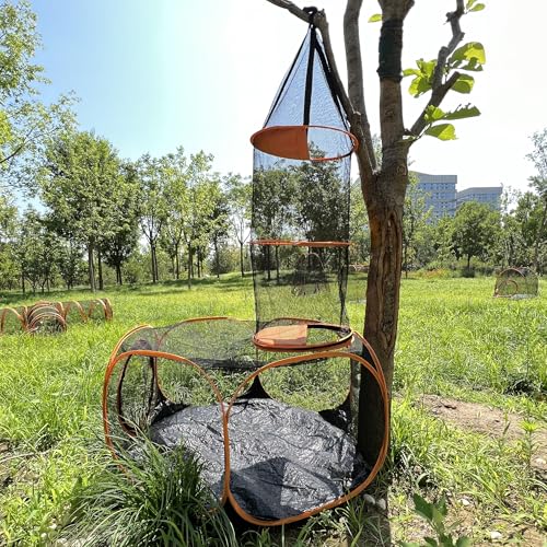 Outdoor Indoor Cat Tent Playpen Hexagon & Tower, Easy Assembly Pop-Up Pet Toy, Portable Foldable Soft Enclosure for Kitty Puppy Rabbit Small Animals, Collapsible Expandable Pen for Customizable Mazes -  LSMT-HEXT